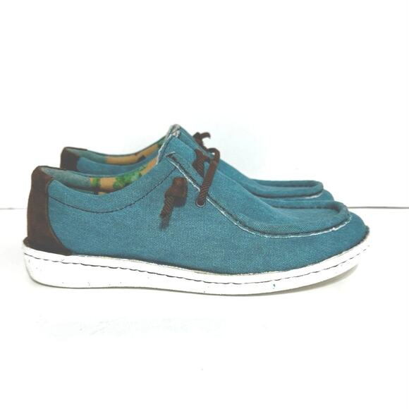 Justin Women’s Hazer Casual Slip On Moc Toe Shoes Turquoise Size 9.5 - Picture 1 of 11